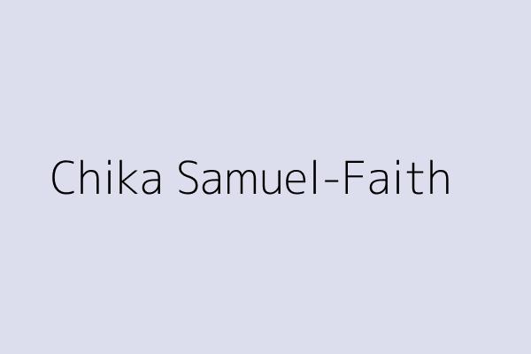 Chika Samuel-Faith